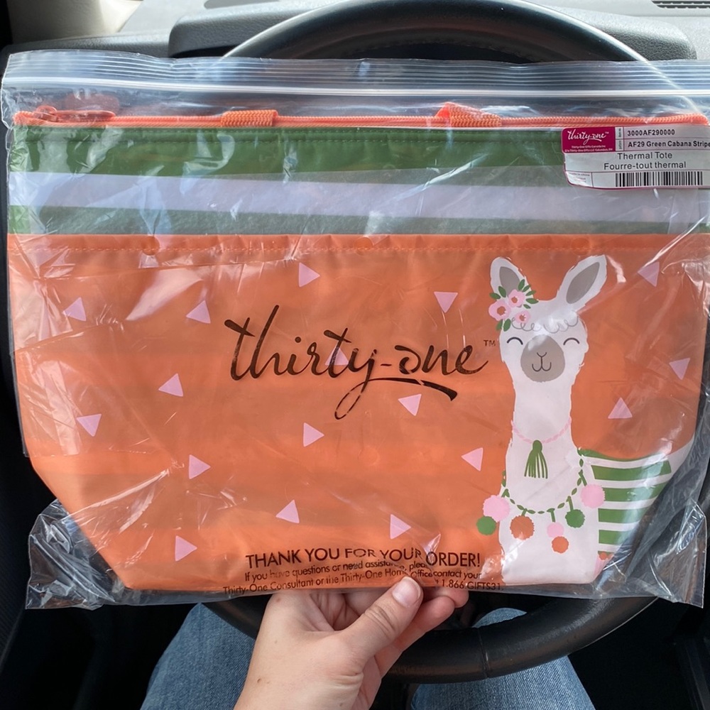 Thirty-one thermal tote - brand new - unopened - llama lunch box